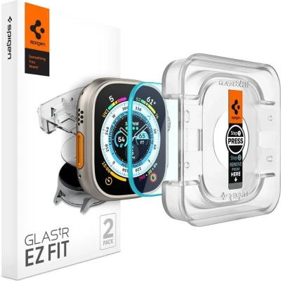 Afbeelding van Spigen Smartwatch screenprotector met Montage Frame Geschikt voor Apple Watch Ultra 49mm 2 pack