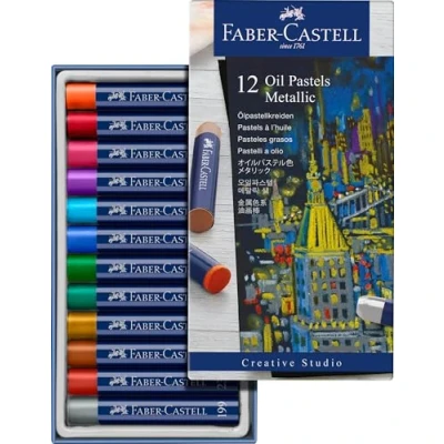 Image de Etui 12 Pastels à l’huile Faber Castell Métalliques