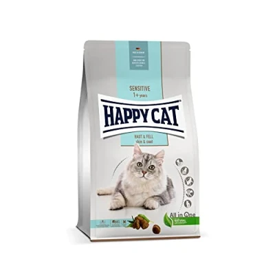 Afbeelding van Happy Cat 70599 Droogvoer voor katten met kip huid en vachtgevoelige katten, 300 g