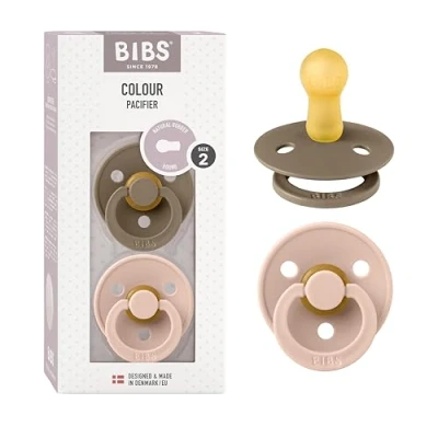 Afbeelding van BiBS Colour Pacifier Stage 2 Fopspeen stuks Dark Oak / Blush