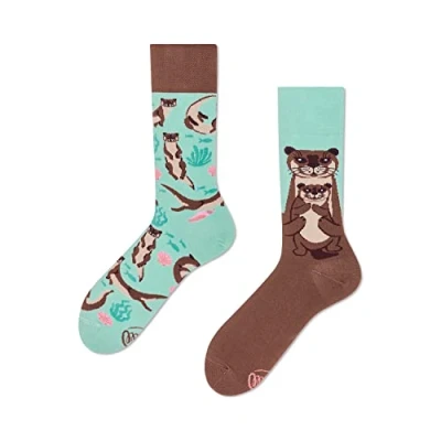 Afbeelding van Many Mornings Unisex sokken Otter Stories Maat: 43 46