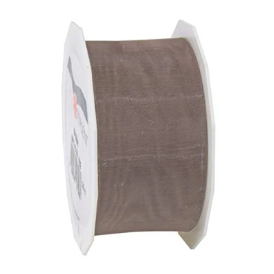 Afbeelding van C.E. Pattberg satijnen lint Taupe, 25 m rol voor geschenkverpakkingen, breedte 40 mm, accessoires decoratie en knutselen, decoratief alle gelegenheden