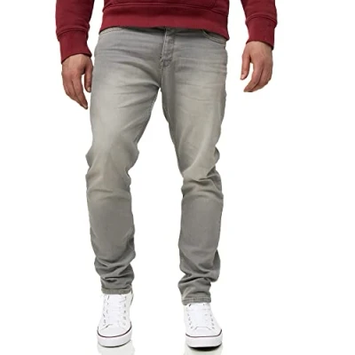 Afbeelding van Elara Chunkyrayan Chinobroek voor heren, slim fit, rekbaar materiaal, Grijs
