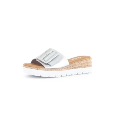 Afbeelding van Gabor Comfort Pantoffels, Dames, Maat: 40.5, Silver coloured Leer