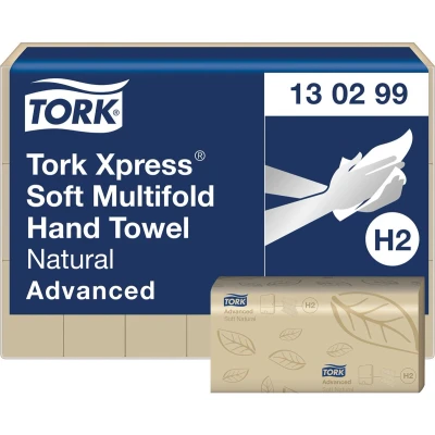 Afbeelding van Tork Xpress papieren handdoek, Soft Natural multifold, H2 Advanced, 180 vellen, pak van 21 stuks