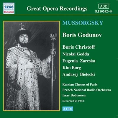 Afbeelding van Boris Christoff, Nicolai Gedda, French National Radio Orchestra, Issay Dobrowen Mussorgsky: Godunov (3 CD)