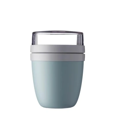 Image de Mepal pot à déjeuner Ellipse Nordic green bol muesli pratique 500 ml, yaourt, boîte convient au congélateur, micro ondes et lave vaisselle