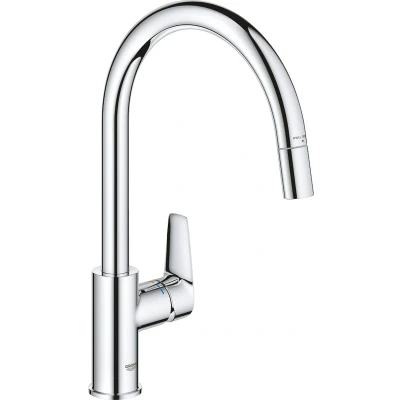 Afbeelding van GROHE QuickFix Start Edge keukenmengkraan met hoge uitloop en