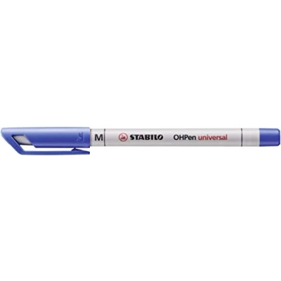 Afbeelding van Stabilo OHPen Marker, 10 stuks, blauw (niet permanente inkt/medium punt 1 mm)