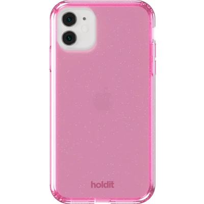 Afbeelding van Holdit Hoesje Geschikt voor iPhone Xr / 11 Glitter Case roze