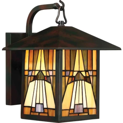 Afbeelding van Bohemian Wandlamp Steady Lighting Glas E27 L: 26.1cm Voor Buiten Woonkamer Eetkamer Brons