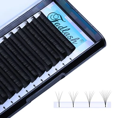Afbeelding van FADLASH wimperverlenging Easy Fan Lashes 0,07 DD krul 8 14 mm, van zijde, Russisch volume, professioneel, voorgevormd wimperboeket (0.07 mm)