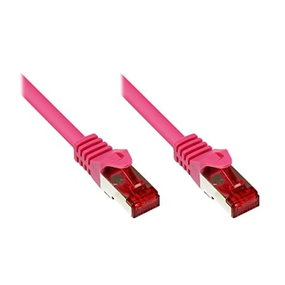 Afbeelding van Good Connections RNS patchkabel met snap in nokbescherming, Cat. 6, S/FTP, PiMF, PVC, 250MHz, magenta, 5m (PiMF, CAT6, 5 m), Netwerkkabel