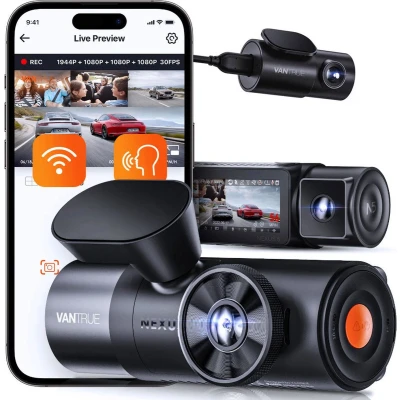 Afbeelding van Vantrue N4 Pro Triple 3CH 4K Wifi GPS dashcam voor auto
