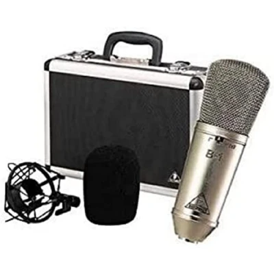Afbeelding van Behringer B 1 Studio Condensatormicrofoon met groot membraan en spuiten van goud, zilver