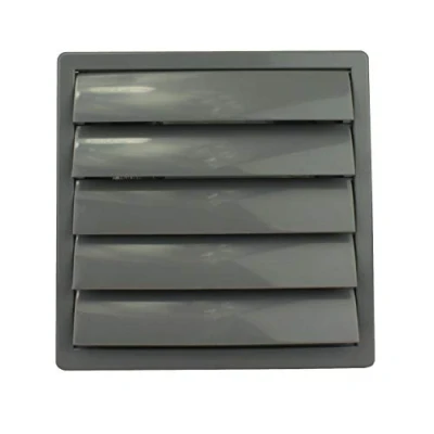 Afbeelding van MKK Ventilatierooster, lamellenwand, weerbestendig, kunststof, 170 x mm, vierkant, diameter 120 grijs