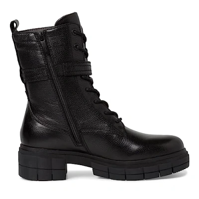 Afbeelding van Tamaris Comfort Cowboy/Bikerlaarsjes, Dames, Maat: 38, Black nappa Leer