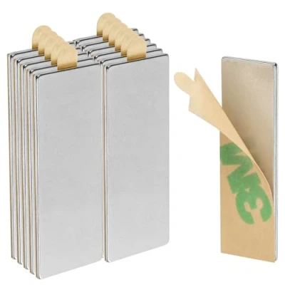 Afbeelding van ECENCE Neodymium magneten, 12 zelfklevende vierkante 30 x 10 1 mm, hoogwaardige NiCuNi coating, magneetschijven.