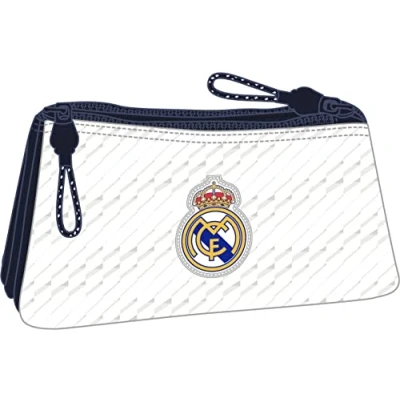 Afbeelding van Real Madrid 1e team dubbel etui. 23/24, wit, Estándar, Casual, Wit., informeel