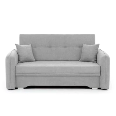 Afbeelding van Laine 3 slaapbank zits bank uitklapbare met slaapfunctie opbergruimte voor beddengoed compacte 155 cm lichtgrijs comfortabel Maxi Maja