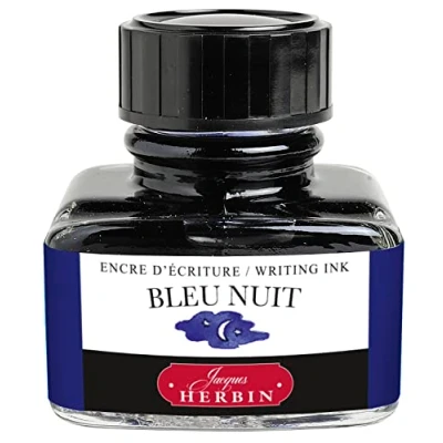 Afbeelding van Jacques Herbin 13019T inkt voor vulpen en roller, 30 ml, nachtblauw