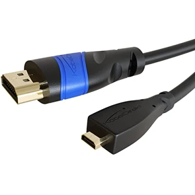 Afbeelding van KabelDirekt 2M Micro HDMI kabel (HDMI naar HDMI, bidirectioneel, 4K @60Hz voor Ultra HD High Speed met Ethernet compatibel 2.0/1.4 tablets/camera&#039;s/Raspberry Pi, zwart)