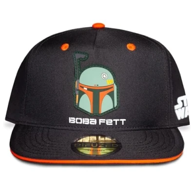 Afbeelding van Disney Star Wars The Mandalorian Boba Fett Bounty Hunter Snapback pet kinderen Zwart