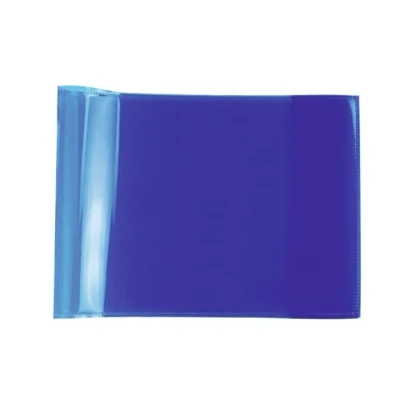 Afbeelding van HERMA 19618 A5 notitieboekomslag, liggend blauw, transparant, van duurzame polypropyleenfolie, gemakkelijk te reinigen en extra dik, voor schoolschriften, kleurrijk