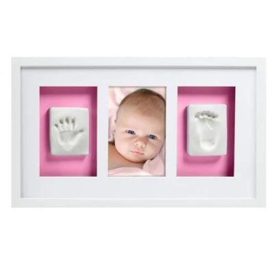 Image de Deluxe Cadre Mural Empreinte de Bébé Blanc