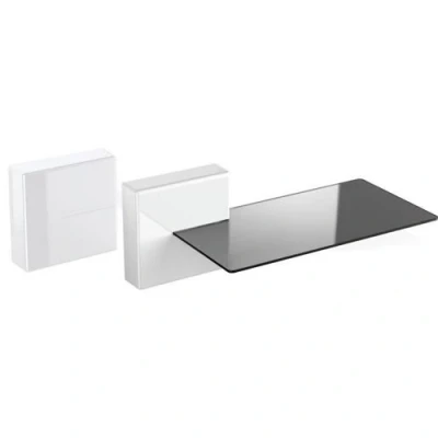 Image de MELICONI GHOST cube SHELF Systeme de gestion des cables 1 et etagere Poids max : 3 Kg Blanc