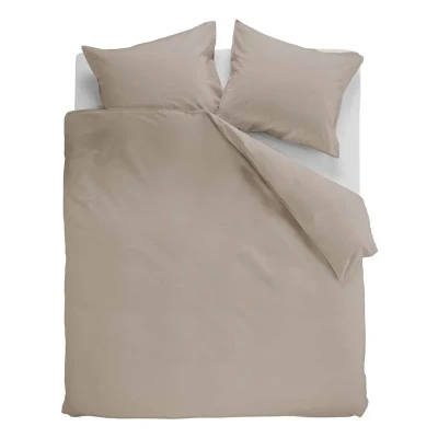Afbeelding van Ambiante Cotton Uni dekbedovertrek Lits Jumeaux XL 260x200/220 Taupe