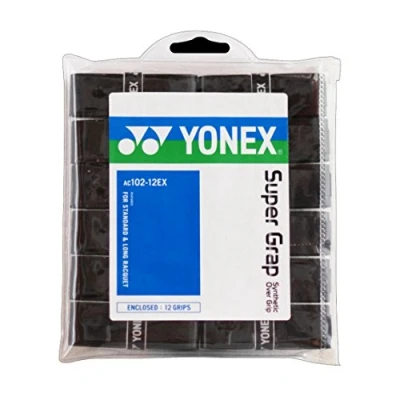 Afbeelding van Yonex Overgrip Super Grap Zwart 12 Pack