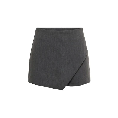Afbeelding van Only Broek Onlmist yasmine Life Wrap Skort Tlr 15291941 Dark Grey Melange Dames Maat W38