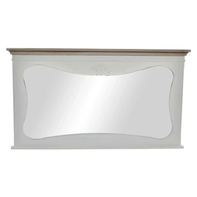Afbeelding van Wandspiegel DKD Home Decor Wit Hout Natuurlijk 105 x 64 4,5 cm