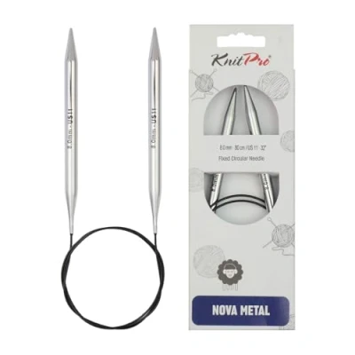 Afbeelding van KnitPro Nova Metal rondbreinaalden 150cm 8.00mm 3st
