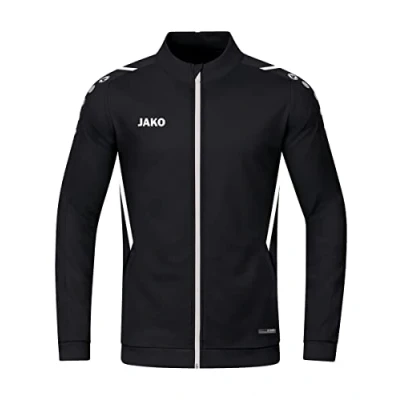 Afbeelding van Vrijetijdsvest met kap Challenge Zwart gemeleerd/wit / 4XL