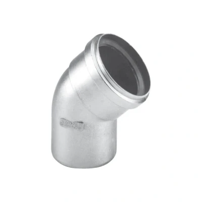 Afbeelding van Burgerhout Mugrofix Ø80 Aluminium bocht 45. Artikelnr: 400451554
