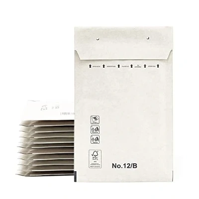 Afbeelding van Gevoerde enveloppen, postenveloppen, papieren zakken met bubbels, kleur wit, verzendenveloppen kleefsluiting Ofituria (10 100 x 165 mm)