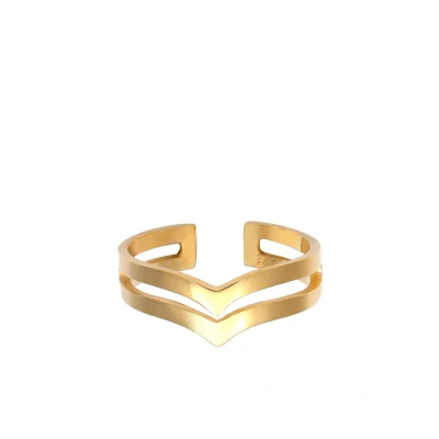 Afbeelding van Elli Basic Trend Ring goldcoloured, Dames, Maat: 54, Gold coloured