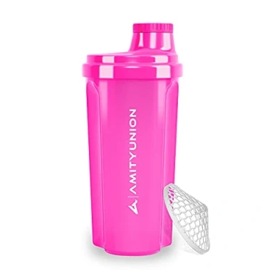 Afbeelding van Protein Shaker 500 ml &quot;Heaven&quot; waterdicht, BPA vrij met klikzeef en weegschaal voor romige wei shakes, fitnessbekers isolaten sportconcentraten, origineel in roze