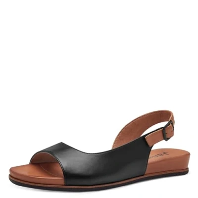 Afbeelding van Jana 8 28160 42 plateausandalen voor dames, zwart.