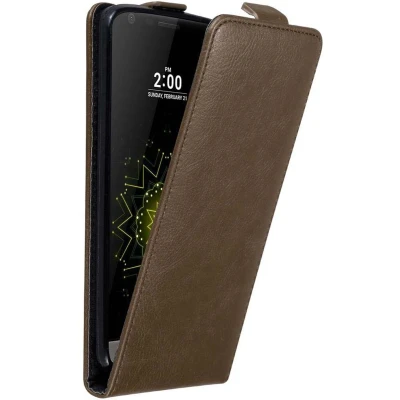Afbeelding van Cadorabo Hoesje geschikt voor LG G5 in KOFFIE BRUIN Beschermhoes flip design Case Cover met magnetische sluiting