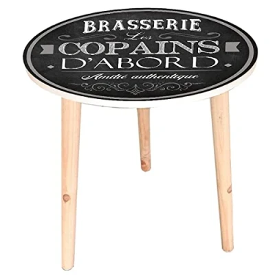Afbeelding van Rétro Bijzettafel, motief &quot;Les Copains D Abord&quot;
