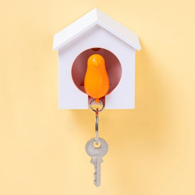 Afbeelding van Sparrow Sleutelhanger Wit/Oranje
