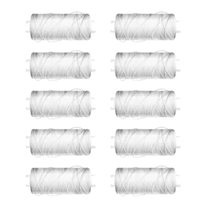 Afbeelding van WE STOCK Naaigaren, 10 stuks, 100% polyester, kleur wit, elk 50 meter