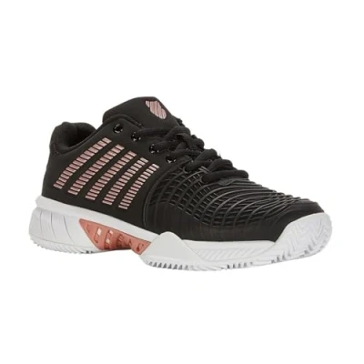 Afbeelding van K SWISS Express Light 3 HB Tennisschoenen voor kleibanen, Dames, Maat: 40, Black/steel gray/rose gold Kunststof/ textiel