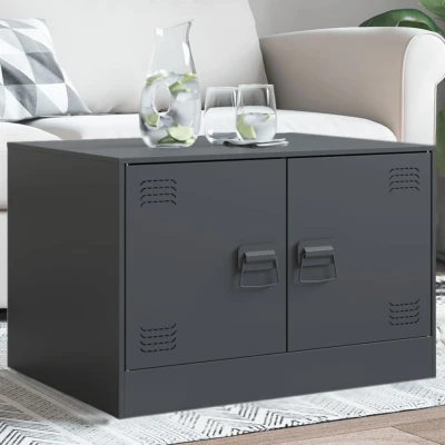Afbeelding van Salontafel 67x50x44 cm staal antracietkleurig