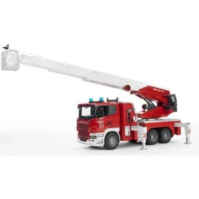 Afbeelding van Bruder Scania brandweerauto met ladder en waterpomp