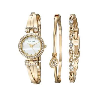 Afbeelding van Anne Klein Horloge en band voor dames, AK/1868GBST, Goud, Stijlvol
