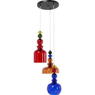 Afbeelding van Kare Mazzo Tre hanglamp, meerkleurig glas, 3 lamps